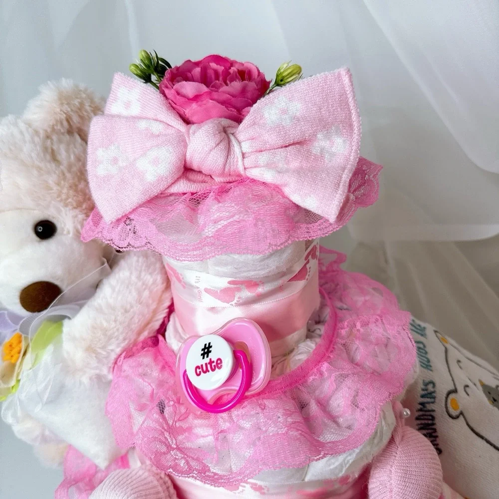 Baby Bear Diaper Cake, Baby Shower Gift